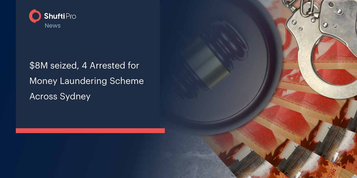 $8M seized, Four Arrested for Money Laundering Activities Across Sydney